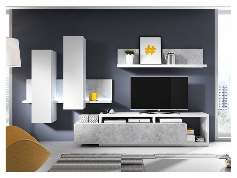 Helvetia Bota Wall Unit Type 09 G/W - Modern entertainment set