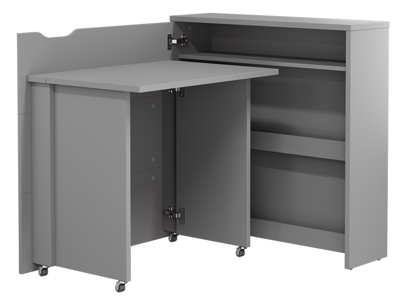  Work Concept Slim - CW-02 Grey Matt - Foldable Wall Desk - Online store Smart Furniture Mississauga