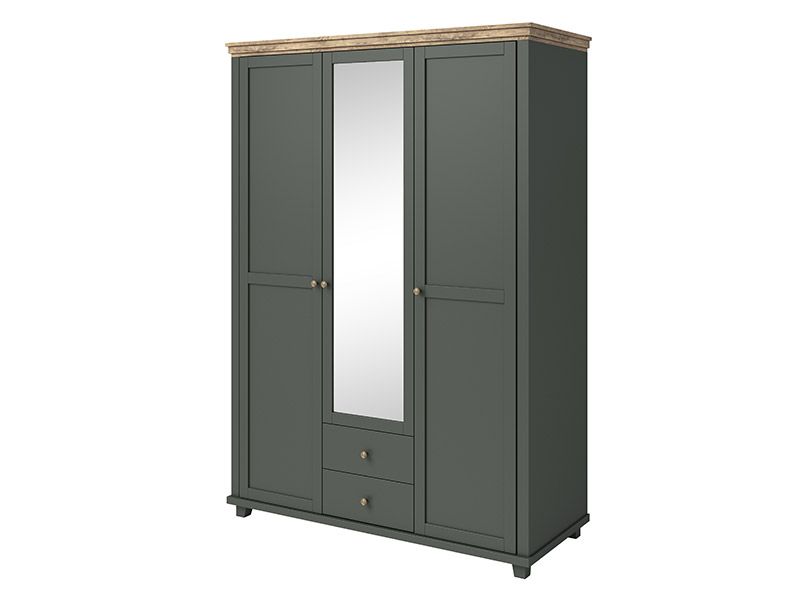  Helvetia Evora 3 Door Wardrobe Type 19 G/O - Green armoire - Online store Smart Furniture Mississauga