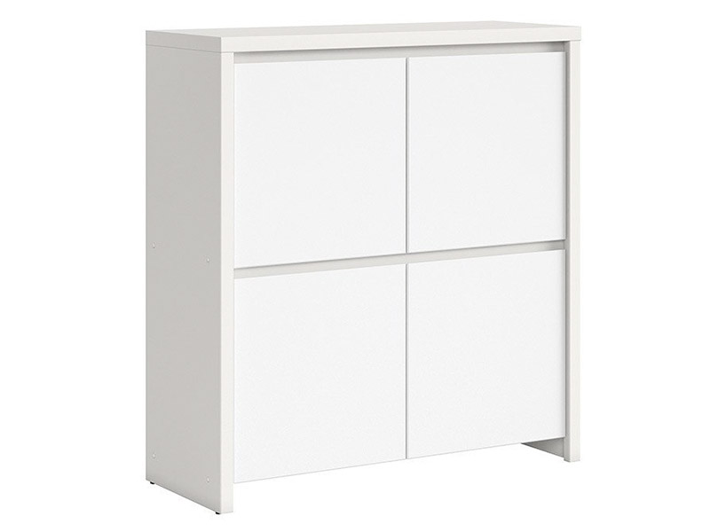  Kaspian White 4 Door Storage Cabinet - Contemporary furniture collection - Online store Smart Furniture Mississauga