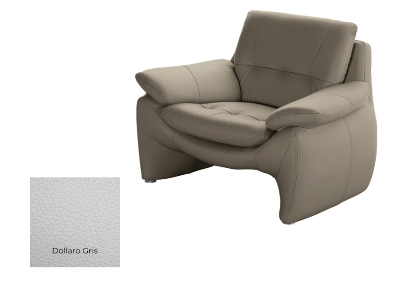  Des Armchair Madryt - Dollaro Gris - Full-grain leather - Online store Smart Furniture Mississauga