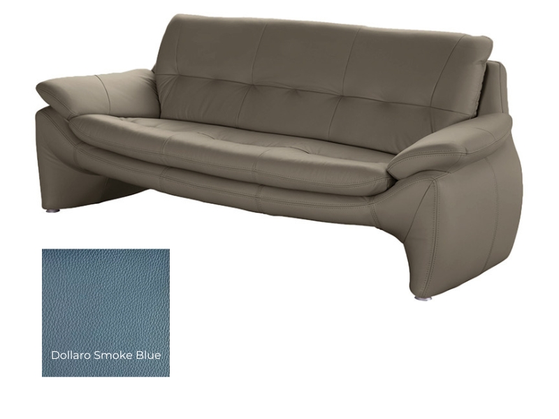  Des Sofa Madryt - Dollaro Smoke Blue - Full-grain leather - Online store Smart Furniture Mississauga