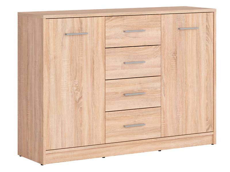  Nepo Plus Large Dresser Oak Sonoma - Minimalist youth room collection - Online store Smart Furniture Mississauga