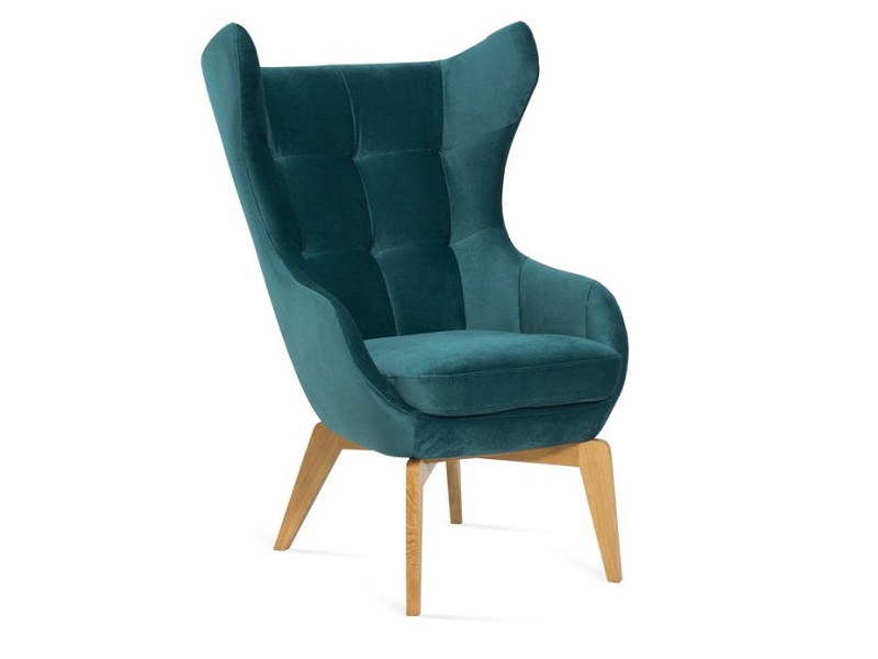 Gala Collezione Armchair Neo II - Unique accent chair on the wooden base - Online store Smart Furniture Mississauga