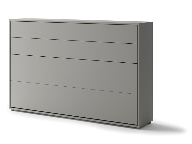  Bed Concept - Murphy Bed BC-05 - Horizontal 120x200 - Grey - Modern Wall Bed - Online store Smart Furniture Mississauga