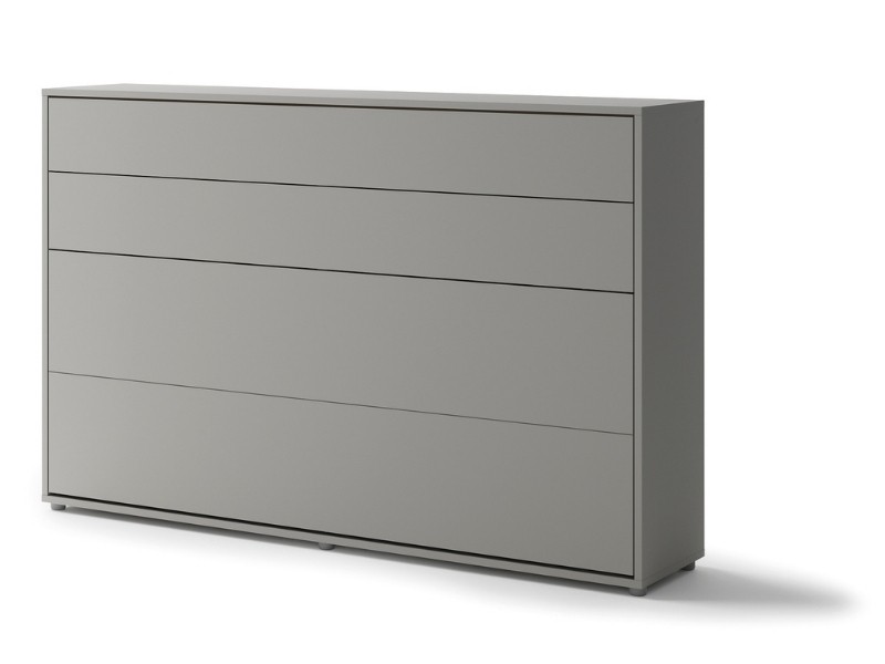 Bed Concept - Murphy Bed BC-05 - Horizontal 120x200 - Grey - Modern Wall Bed