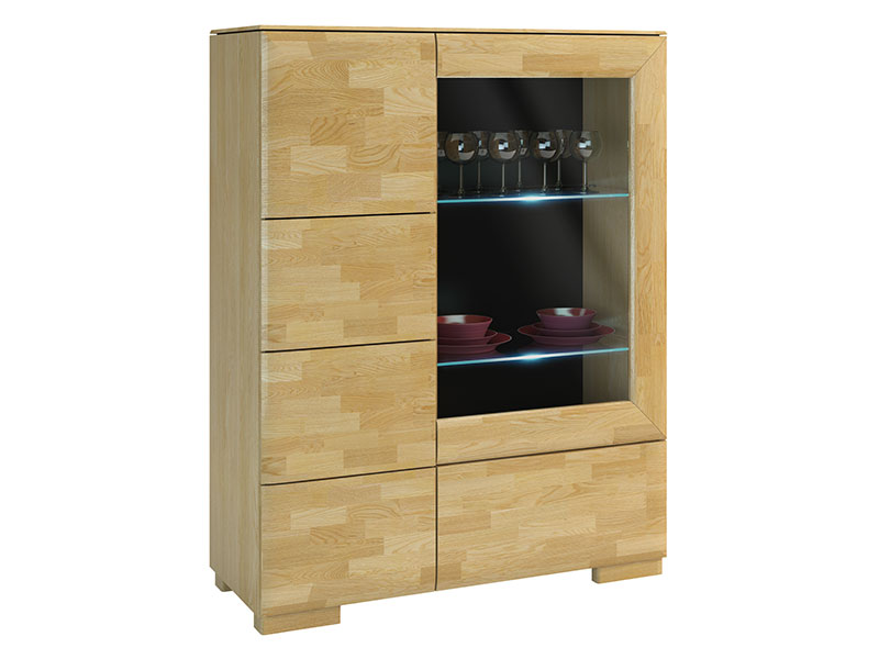  Mebin Rossano Bar Cabinet Oak Bianco - High-quality European furniture - Online store Smart Furniture Mississauga