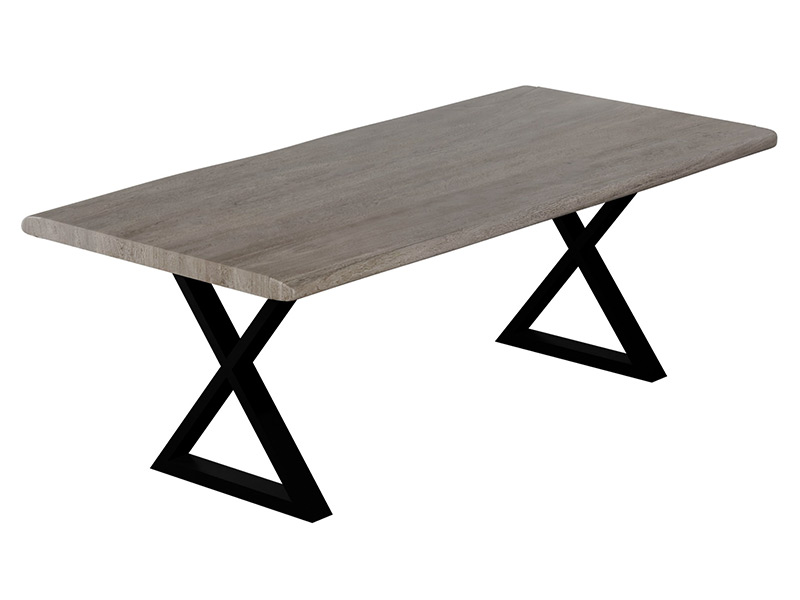  Corcoran Table ZEN-84-AG + ZL-BLX - Live edge table - Online store Smart Furniture Mississauga