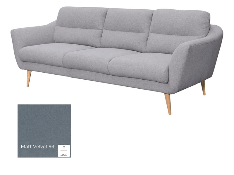  Des Sofa Tromso 3 - Matt Velvet 93 - Compact, space-saving couch. - Online store Smart Furniture Mississauga