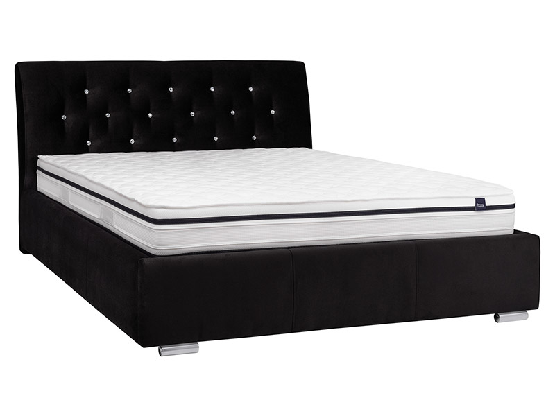  Hauss Queen Size Storage Bed Amore Jaguar 2183 With Crystals - Glamour upholstered bed - Online store Smart Furniture Mississauga