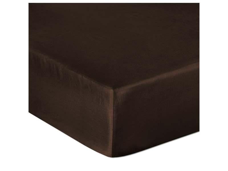  Darymex Cotton Fitted Bed Sheet - Chocolate - Europen made - Online store Smart Furniture Mississauga