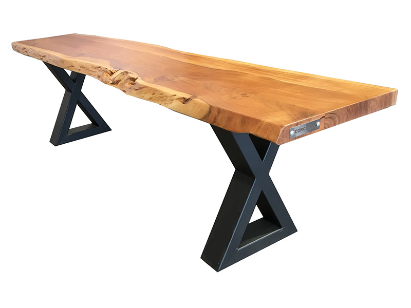  Corcoran Dining Bench ZEN-13-B - Live edge bench - Online store Smart Furniture Mississauga