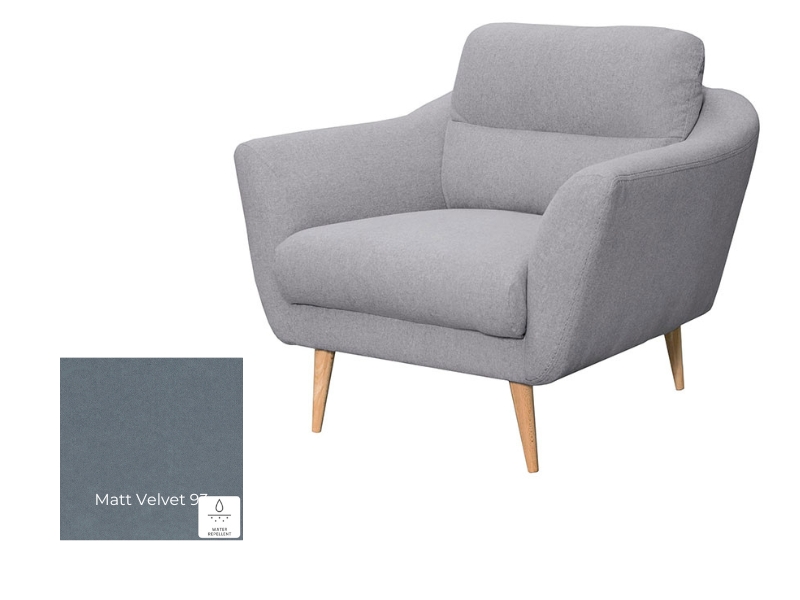  Des Armchair Tromso - Matt Velvet 93 - Compact, space-saving accent chair. - Online store Smart Furniture Mississauga