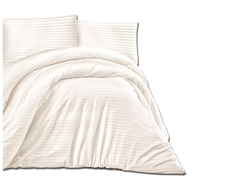  Darymex Cotton Duvet Cover Set - Cizgili Cream - Europen made - Online store Smart Furniture Mississauga