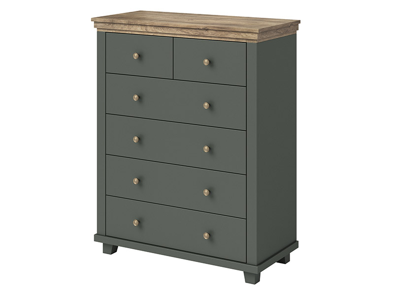  Helvetia Evora Tall Dresser Type 45 G/O - Green chest of drawers - Online store Smart Furniture Mississauga