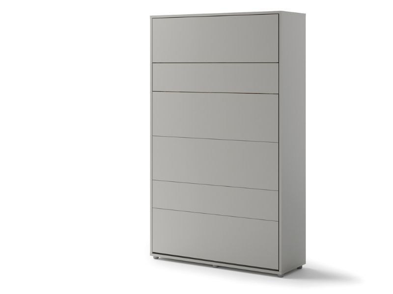  Bed Concept - Murphy Bed BC-02 - Vertical 120x200 - Grey - Modern Wall Bed - Online store Smart Furniture Mississauga