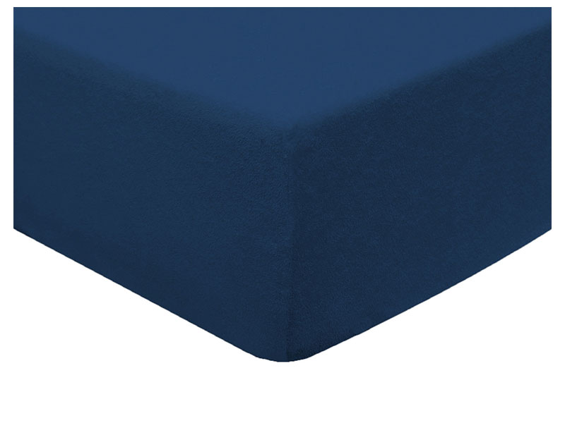  Darymex Terry Fitted Bed Sheet - Navy Blue - Europen made - Online store Smart Furniture Mississauga