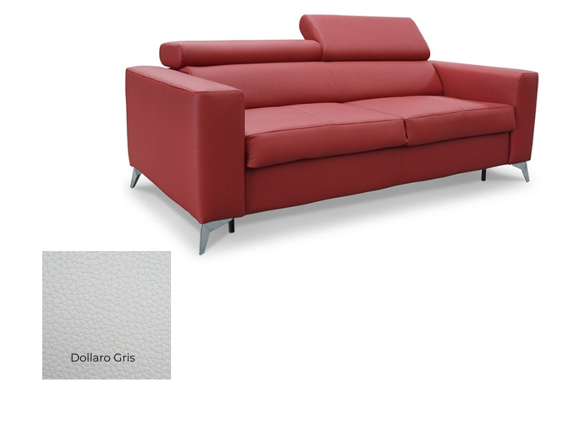  Des Sofa Mono - Dollaro Gris - Full-grain leather - Online store Smart Furniture Mississauga