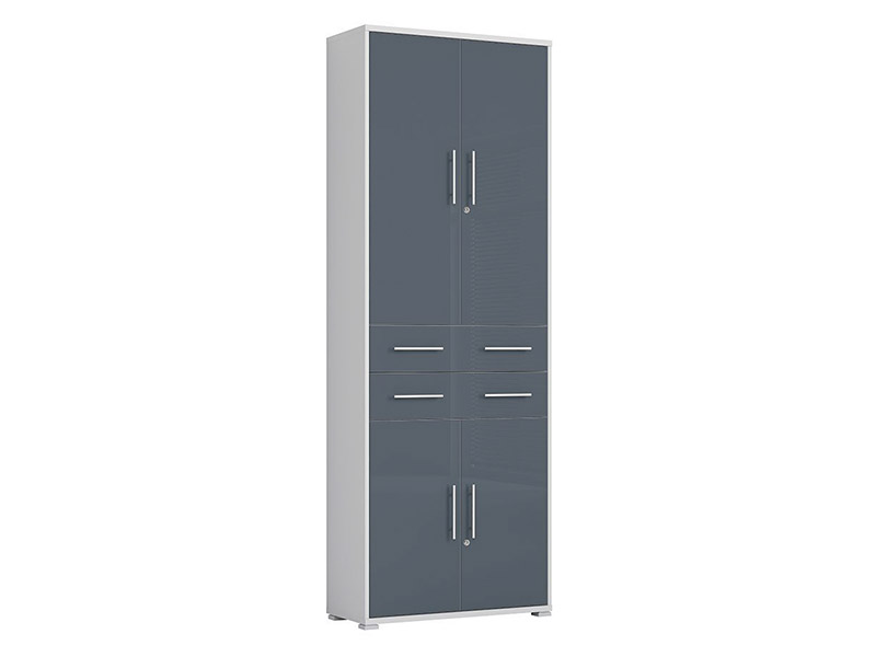  Office Lux 4 Door 2 Drawer Storage Cabinet - Modern office collection - Online store Smart Furniture Mississauga