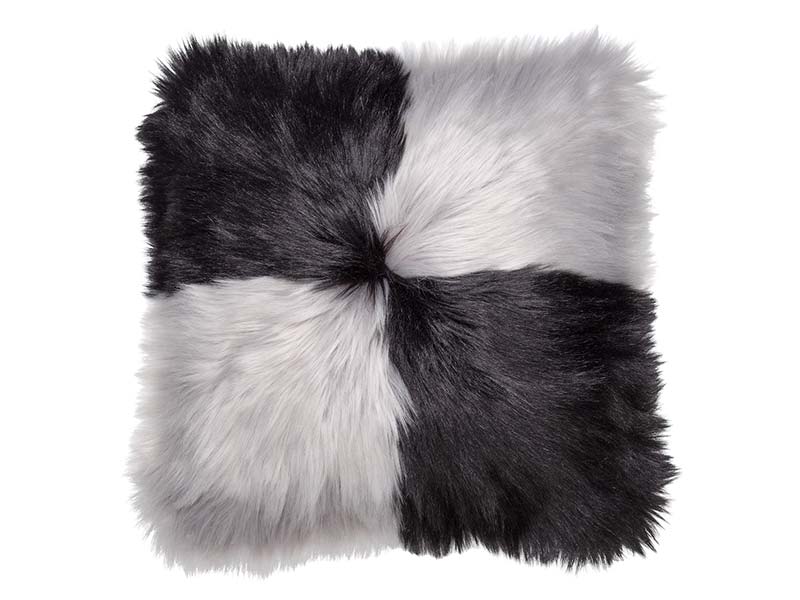  Torre & Tagus Quadrant Mongolian Faux Fur Filled Cushion - Throw pillow - Online store Smart Furniture Mississauga