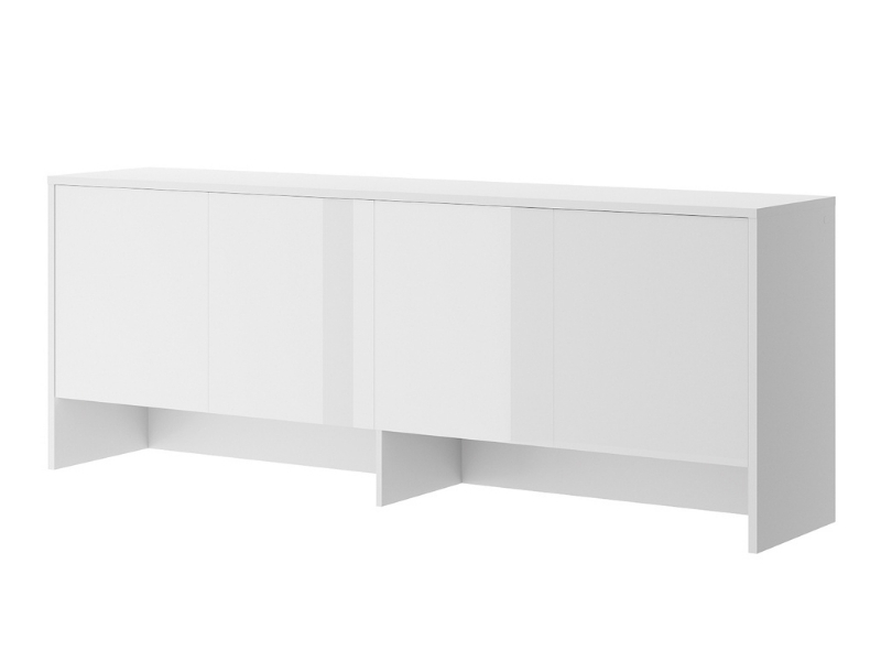  Bed Concept - Hutch BC-10p Glossy White - For modern wall bed - Online store Smart Furniture Mississauga