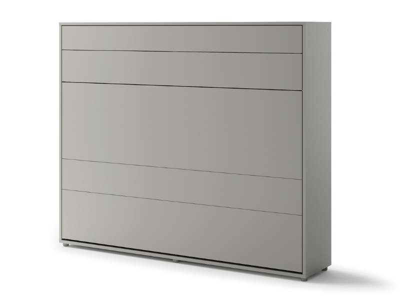  Bed Concept - Murphy Bed BC-14 - Horizontal 160x200 - Grey - Modern Wall Bed - Online store Smart Furniture Mississauga