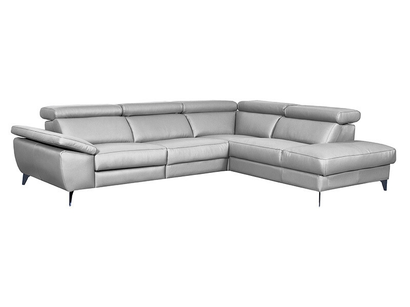  Des Sectional Panama - Dollaro Gris - Right - Genuine leather - Online store Smart Furniture Mississauga