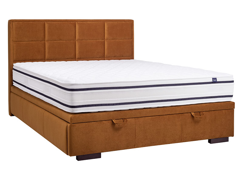 Hauss Storage Bed Choco Slim - Modern upholstered storage bed - Online store Smart Furniture Mississauga