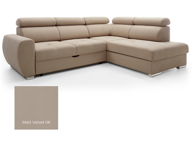  Comforteo Sectional Patrizia - Matt Velvet 08 - Right - Comfortable and practical - Online store Smart Furniture Mississauga