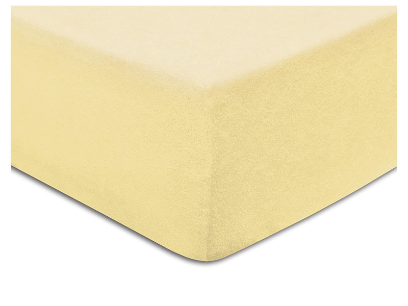  Darymex Terry Fitted Bed Sheet - Cream - Europen made - Online store Smart Furniture Mississauga