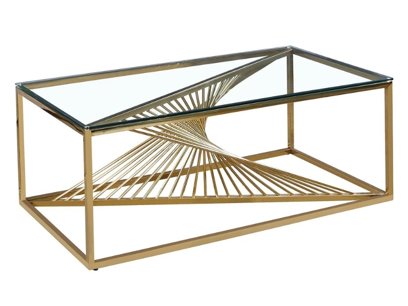  Halmar Nick Coffee Table Gold - Contemporary center table - Online store Smart Furniture Mississauga