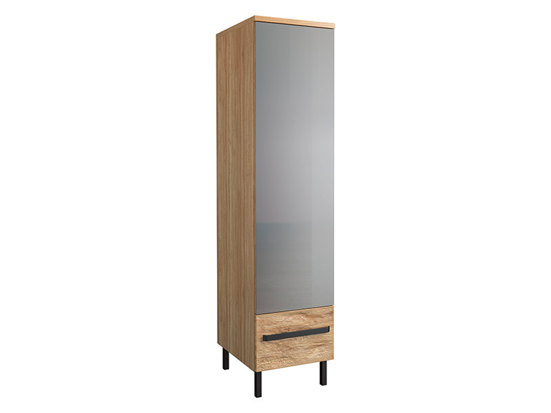  Mebin Pik Storage Cabinet With Mirror Natural Oak Lager - Modern furniture collection - Online store Smart Furniture Mississauga