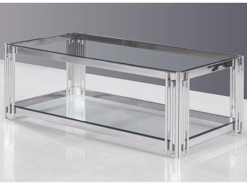  Halmar Ethan Coffee Table Chrome - Contemporary center table - Online store Smart Furniture Mississauga