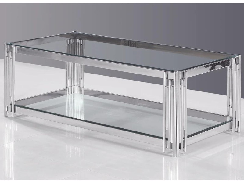 Halmar Ethan Coffee Table Chrome - Contemporary center table