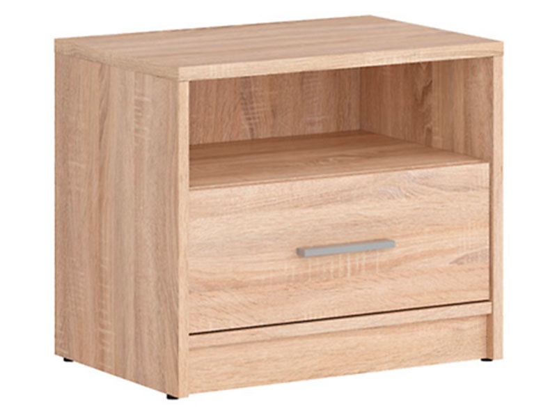  Nepo Plus Nightstand Oak Sonoma - Minimalist youth room collection - Online store Smart Furniture Mississauga