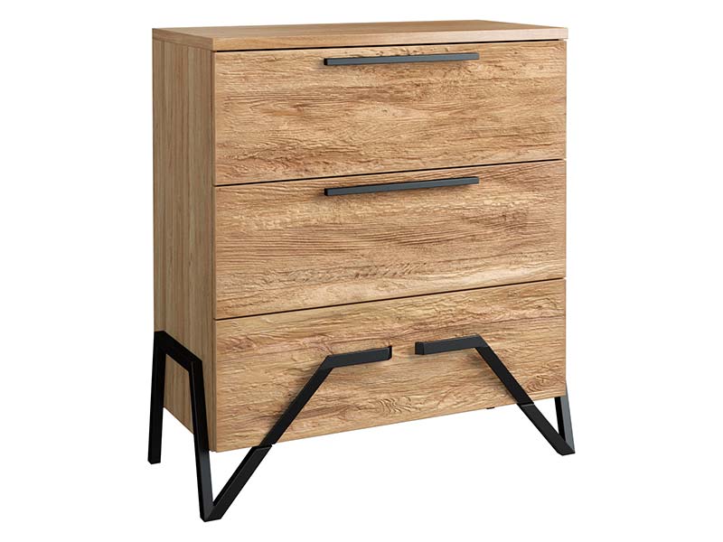  Mebin Pik 3 Drawer Dresser Natural Oak Lager - Bedroom furniture collection - Online store Smart Furniture Mississauga