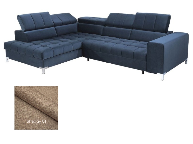  Libro Sectional Arte - Shaggy 01 - Left - Modern sectional with bed and storage - Online store Smart Furniture Mississauga