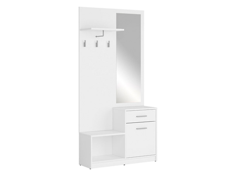  Nepo Plus Hallway Unit White - Minimalist and functional - Online store Smart Furniture Mississauga