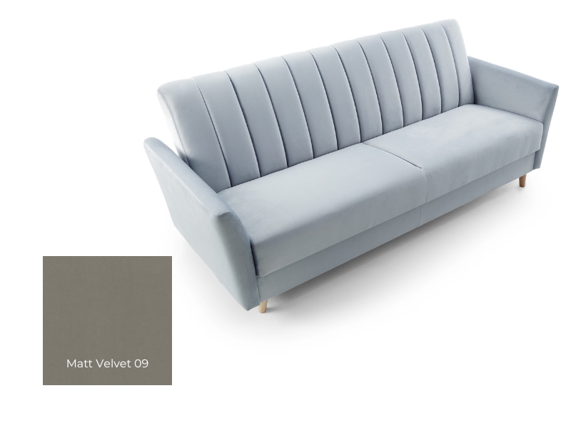  Comforteo Sofa Bed Nadia - Matt Velvet 09 - Practical, compact sleeper sofa - Online store Smart Furniture Mississauga