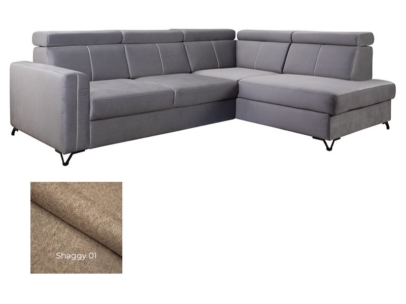 Libro Sectional Elbrus - Shaggy 01 - Right - Sectional with bed and storage