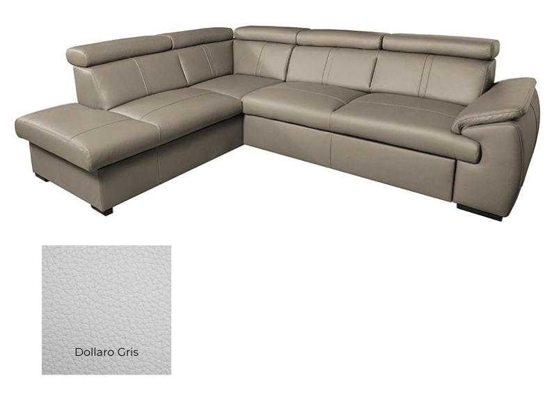  Des Sectional City - Dollaro Gris - Left - Corner sofa with bed and storage - Online store Smart Furniture Mississauga