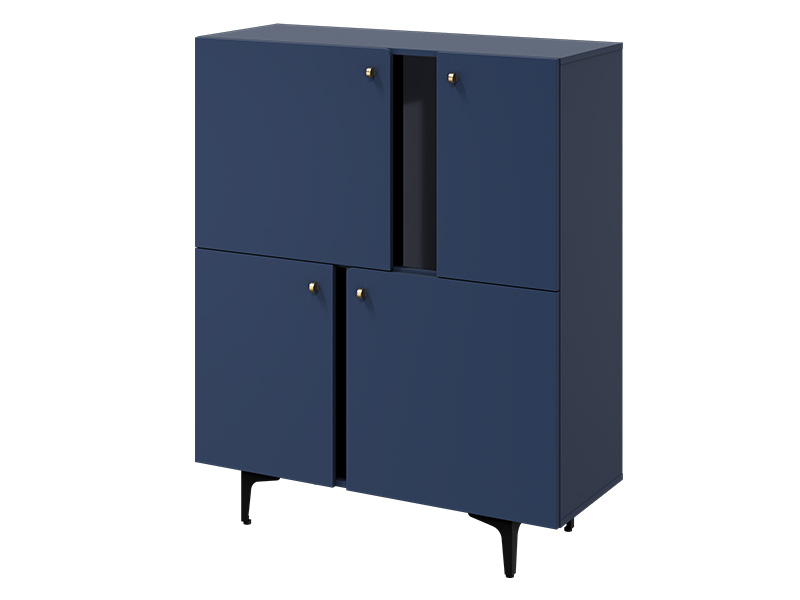  Lenart Colours 4-Door Storage Cabinet CS-01 Navy - Modern accent furniture - Online store Smart Furniture Mississauga