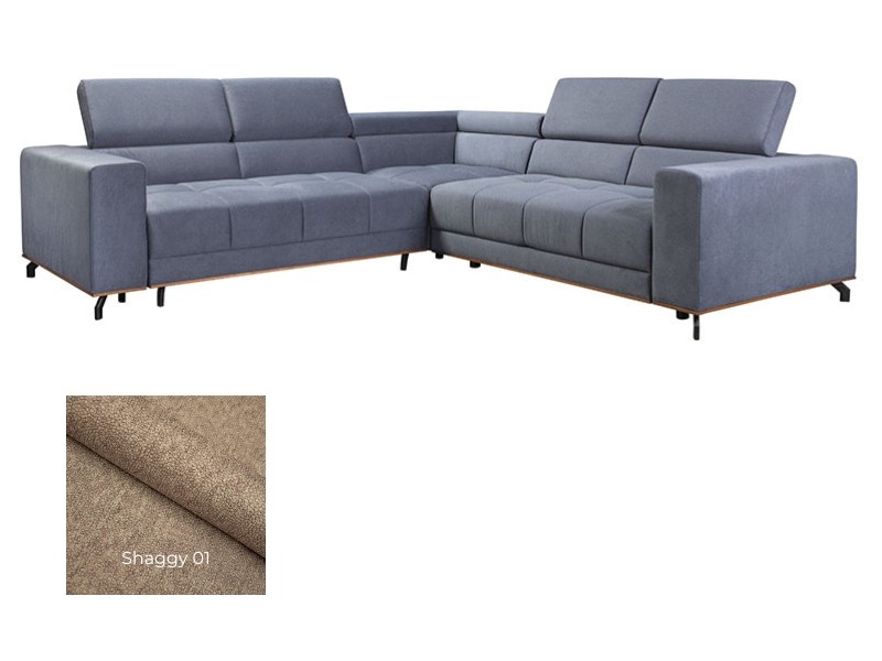 Libro Sectional Party - Shaggy 01 - Sofa bed with storage