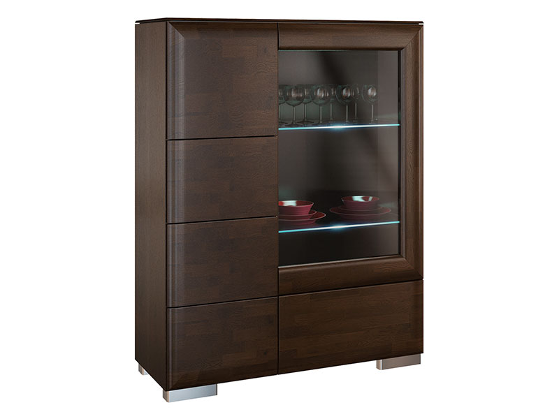  Mebin Rossano Bar Cabinet Oak Notte - High-quality European furniture - Online store Smart Furniture Mississauga