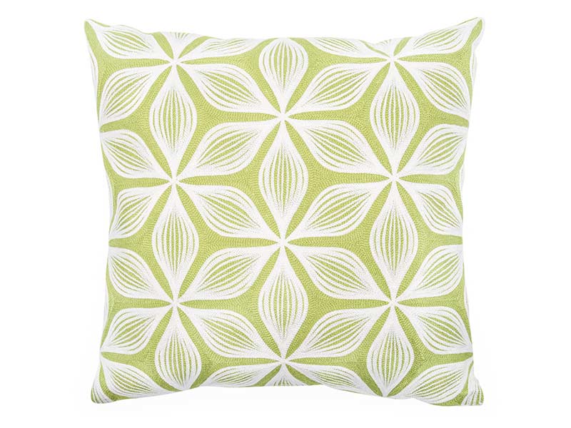  Torre & Tagus Geometric Floral Embroidered Filled Cushion - Throw pillow - Online store Smart Furniture Mississauga