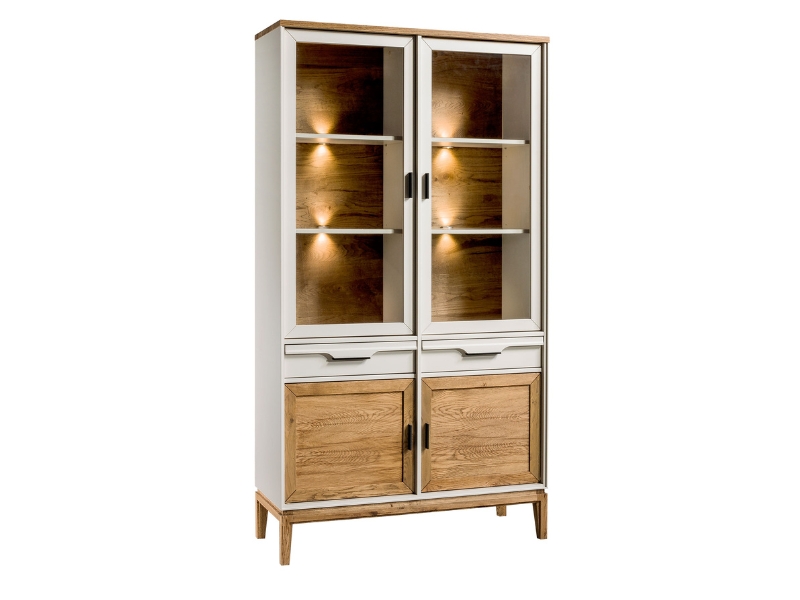  Granada Double Display Cabinet - Elegant Simplicity - Online store Smart Furniture Mississauga