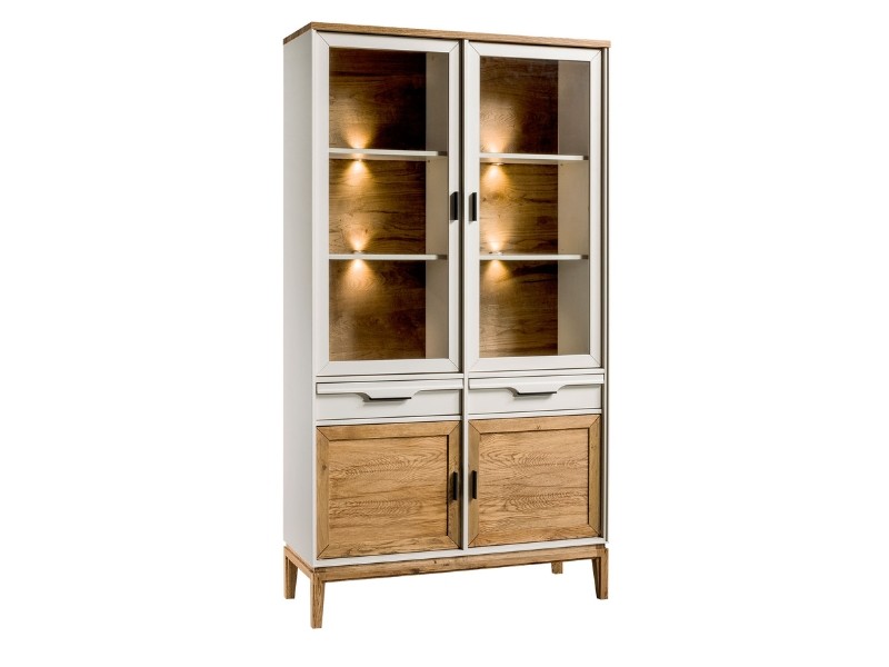 Granada Double Display Cabinet - Elegant Simplicity