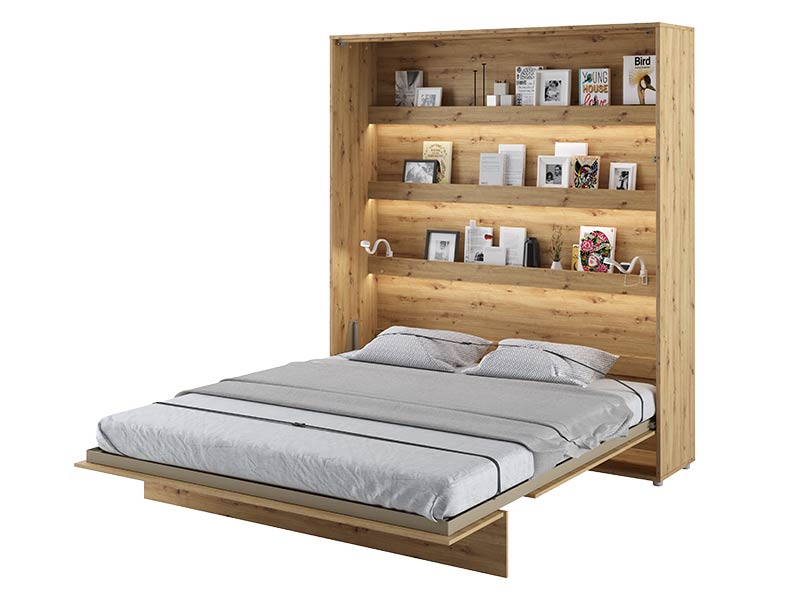  Bed Concept - Murphy Bed BC-13 - Vertical 180x200 - Oak Artisan - Modern Wall Bed - Online store Smart Furniture Mississauga