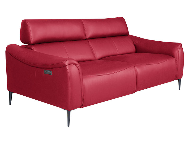  Des Sofa Milano 3TVE - Dollaro Rosso - Double power recliner - Online store Smart Furniture Mississauga