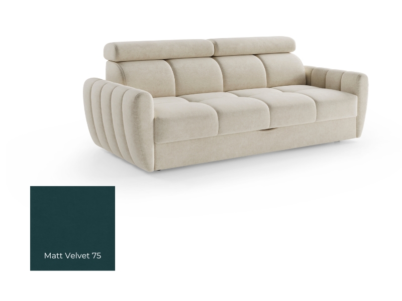  Comforteo Sofa Bed Talia - Matt Velvet 75 - Couch for small space - Online store Smart Furniture Mississauga